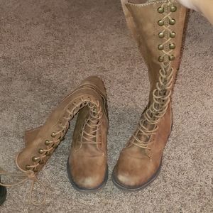 Tan tall boots